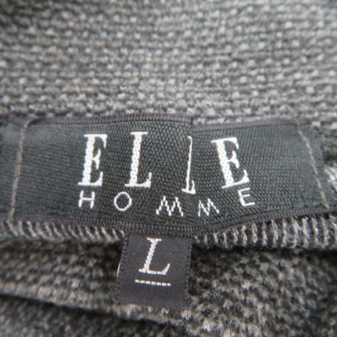 ELLE(エル)のエル HOMME カットソー 長袖 ハイネック L ダークグレー /YK25 メンズのトップス(Tシャツ/カットソー(七分/長袖))の商品写真