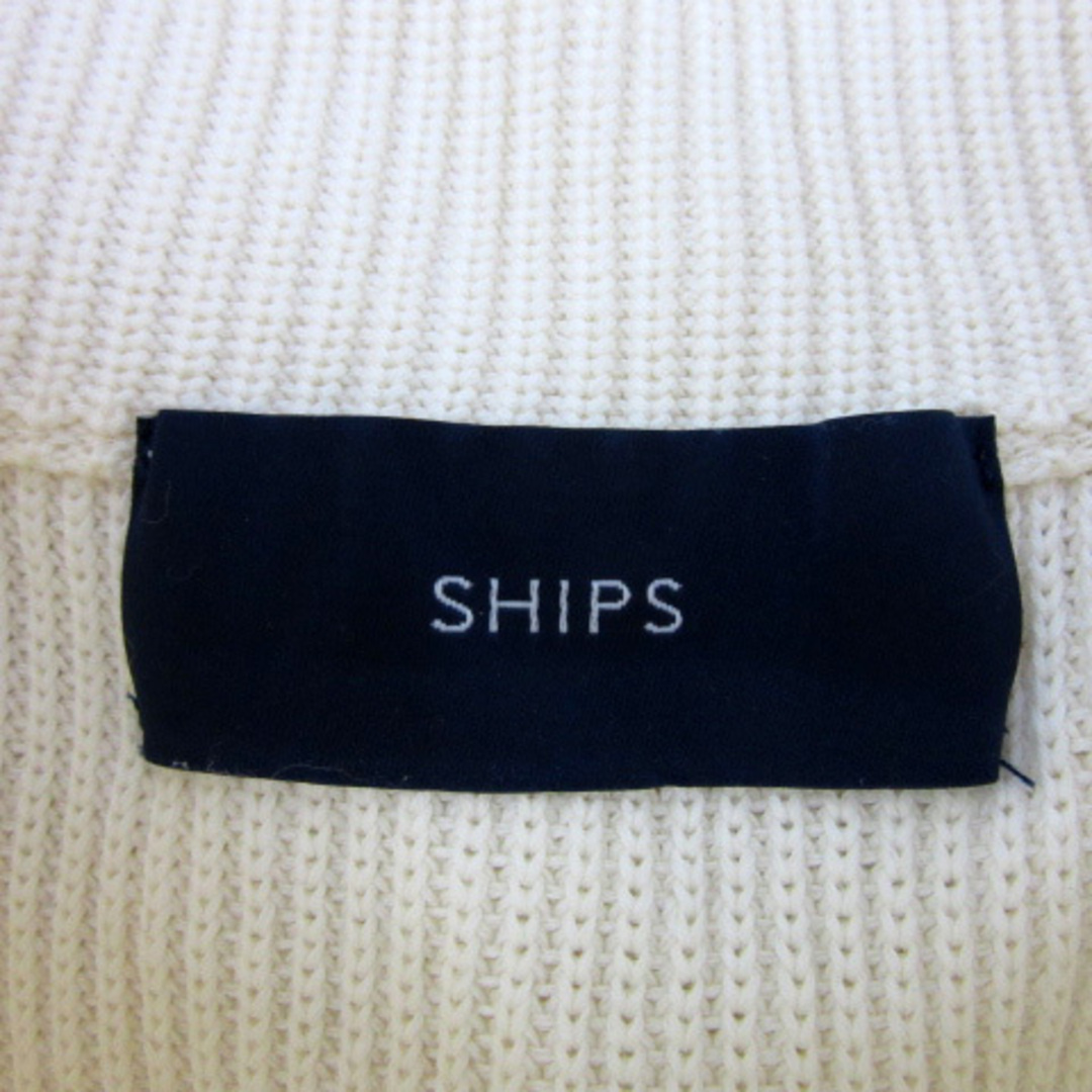 SHIPS(シップス)のシップス ニット カットソー 長袖 ラウンドネック オーバーサイズ アイボリー レディースのトップス(ニット/セーター)の商品写真