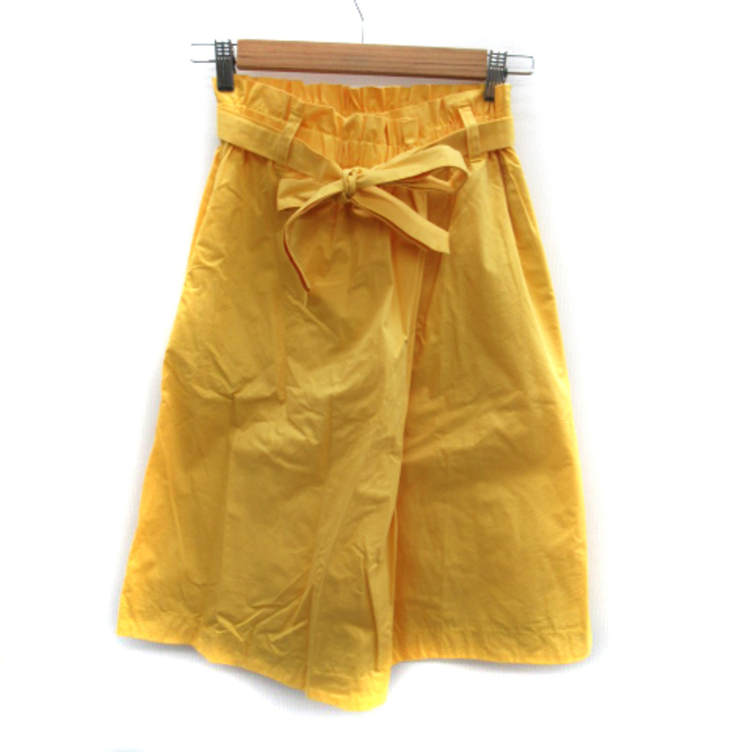MACPHEE(マカフィー)のマカフィー MACPHEE トゥモローランド フレアスカート リボン 32 黄 レディースのスカート(ひざ丈スカート)の商品写真