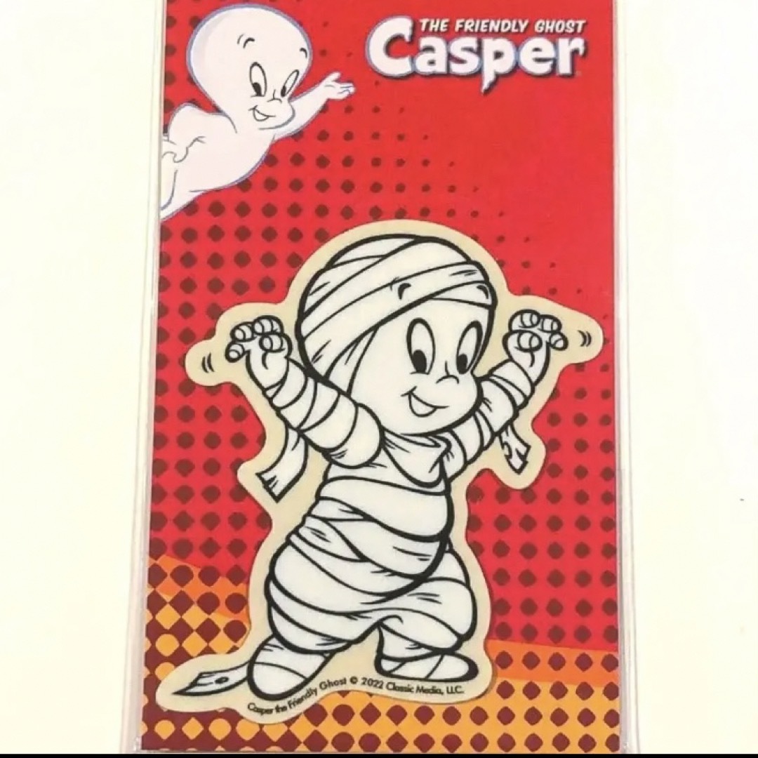 UNIVERSAL ENTERTAINMENT(ユニバーサルエンターテインメント)のキャスパー　ダイカットステッカー「 ミイラ 」　　Casper 耐水性　耐光性 エンタメ/ホビーのおもちゃ/ぬいぐるみ(キャラクターグッズ)の商品写真