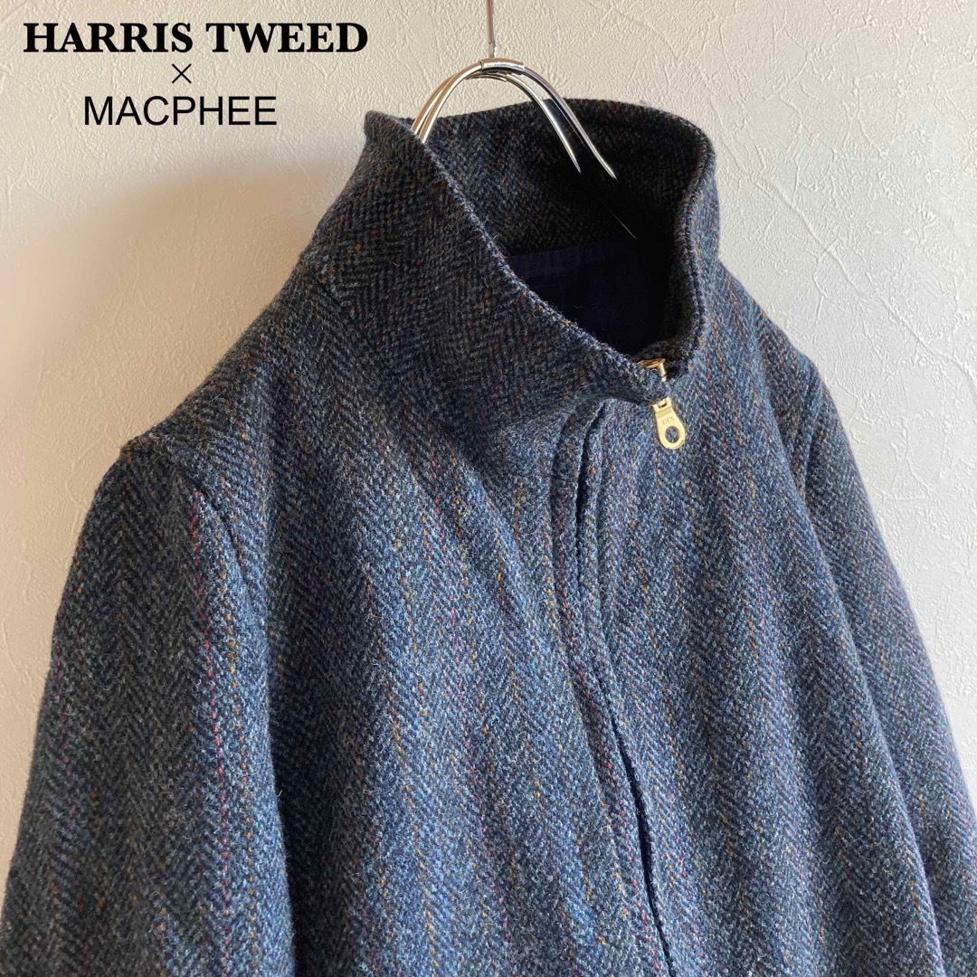 Harris Tweed(ハリスツイード)のマカフィー ハリスツイード ウール ツイード ジップ ブルゾン ジャケット 38 レディースのジャケット/アウター(ブルゾン)の商品写真