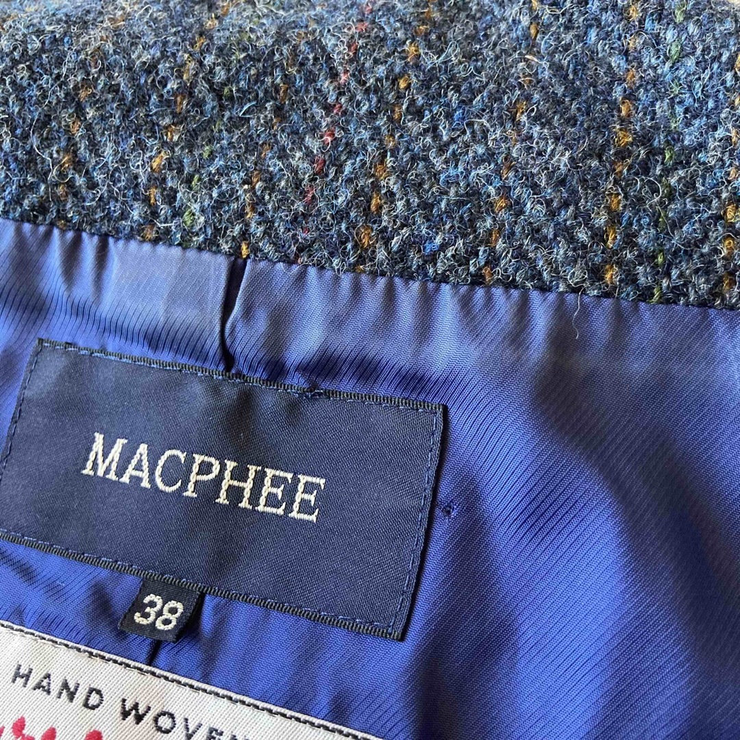 Harris Tweed(ハリスツイード)のマカフィー ハリスツイード ウール ツイード ジップ ブルゾン ジャケット 38 レディースのジャケット/アウター(ブルゾン)の商品写真