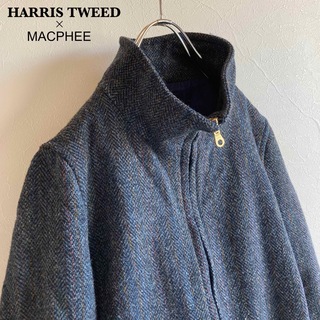 Harris Tweed - マカフィー ハリスツイード ウール ツイード ジップ ブルゾン ジャケット 38