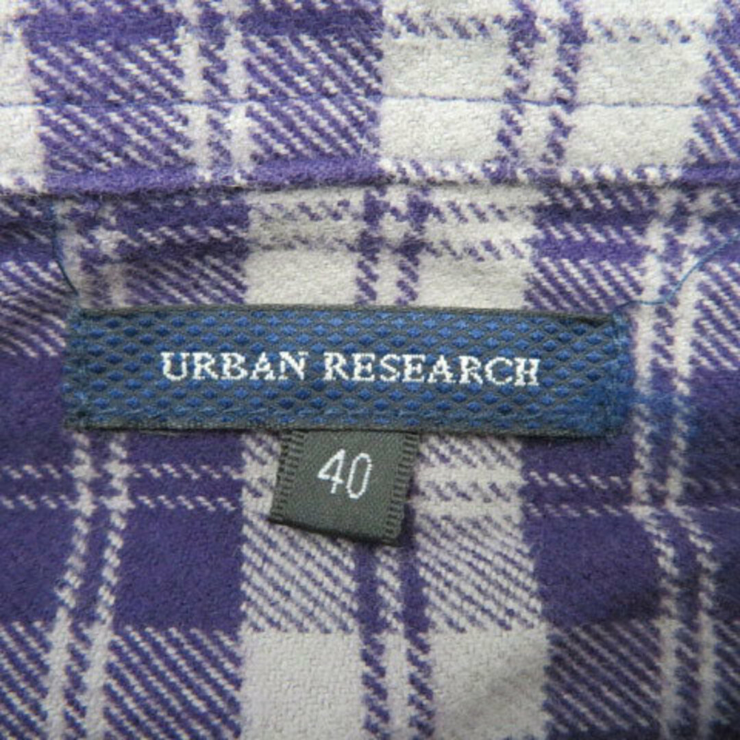 URBAN RESEARCH(アーバンリサーチ)のアーバンリサーチ カジュアルシャツ 長袖 チェック柄 40 ダークパープル メンズのトップス(シャツ)の商品写真