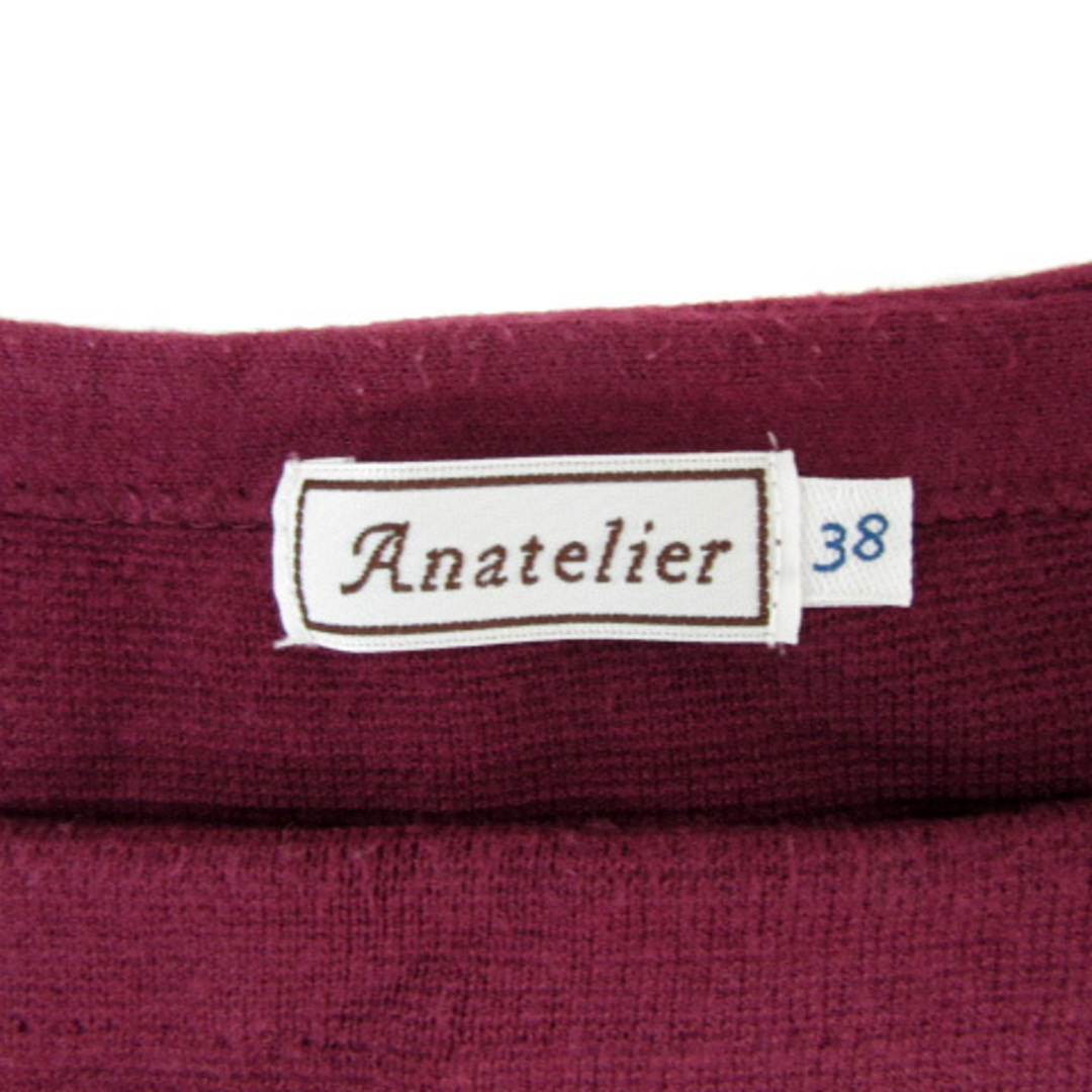 anatelier(アナトリエ)のアナトリエ ニット カットソー 長袖 リボン オーバーサイズ 38 ワインレッド レディースのトップス(ニット/セーター)の商品写真