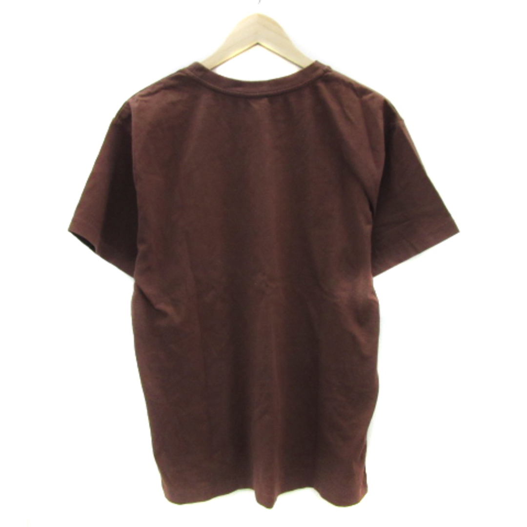 moussy(マウジー)のマウジー Tシャツ カットソー 半袖 ラウンドネック プリント F 茶 シルバー レディースのトップス(Tシャツ(半袖/袖なし))の商品写真