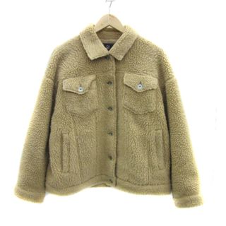 ダブルクローゼット(w closet)のダブルクローゼット ボアジャケット ステンカラー オーバーサイズ F ベージュ(ブルゾン)