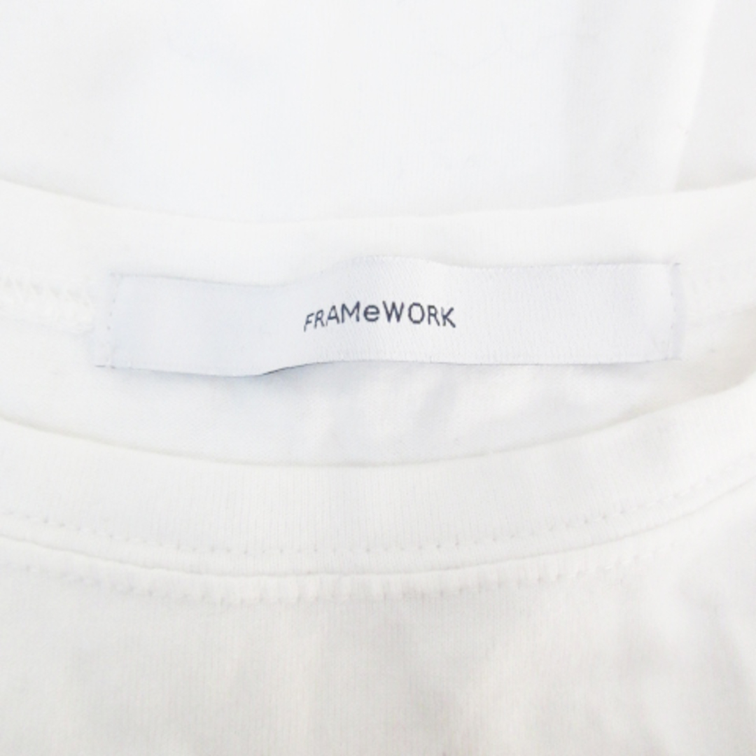 FRAMeWORK(フレームワーク)のフレームワーク 19AW/ カットソー Tシャツ 長袖 ラウンドネック F 白 メンズのトップス(Tシャツ/カットソー(七分/長袖))の商品写真