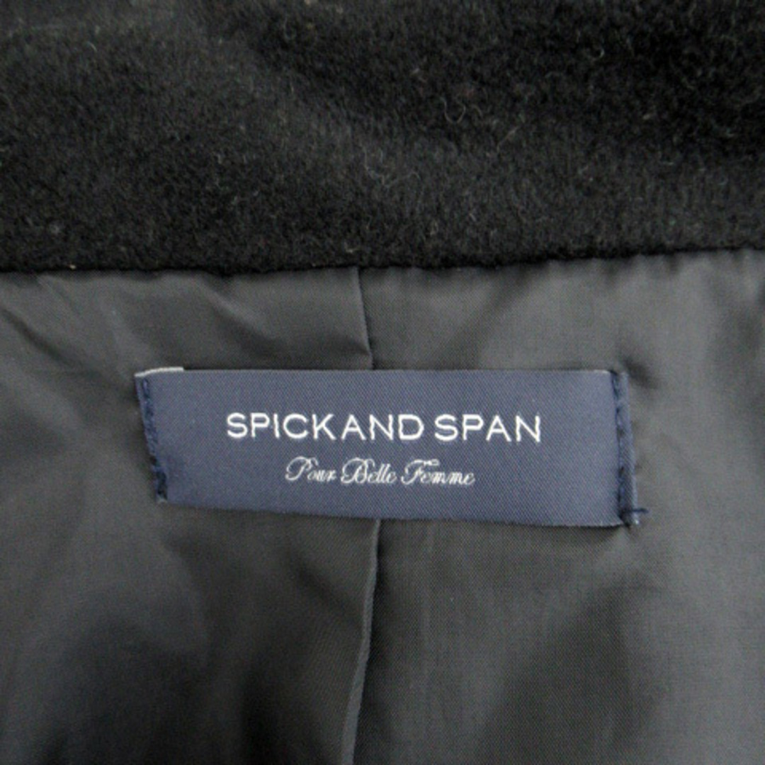 Spick & Span(スピックアンドスパン)のスピック&スパン Spick&Span ステンカラーコート ウール混 黒 レディースのジャケット/アウター(その他)の商品写真