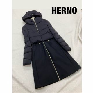 ヘルノ(HERNO)の【美品】ヘルノHERNO 異素材ダウンコート(ダウンコート)