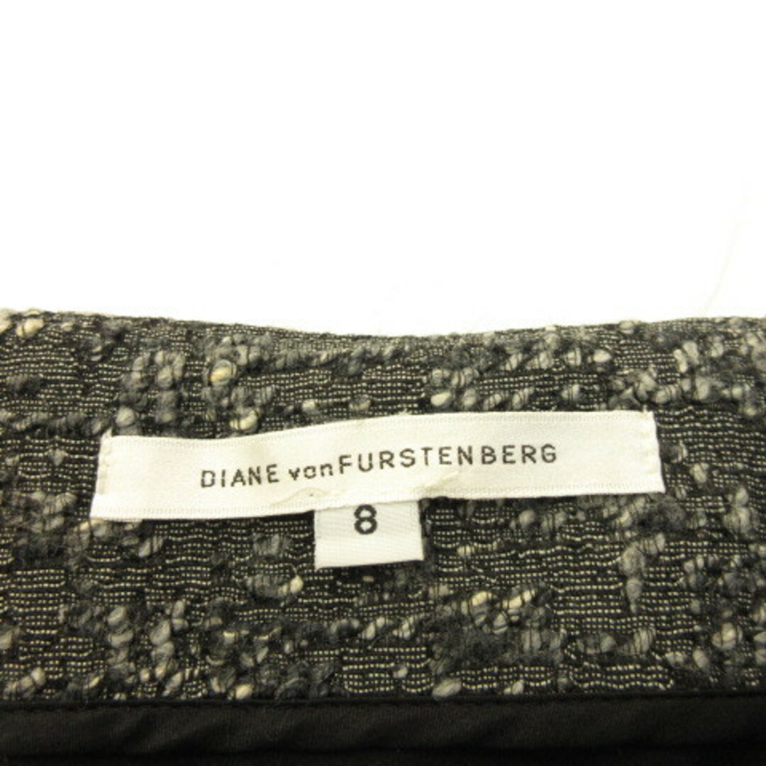 DIANE von FURSTENBERG(ダイアンフォンファステンバーグ)のダイアンフォンファステンバーグ DIANE ミニスカート ツイード 総柄 黒 8 レディースのスカート(ミニスカート)の商品写真