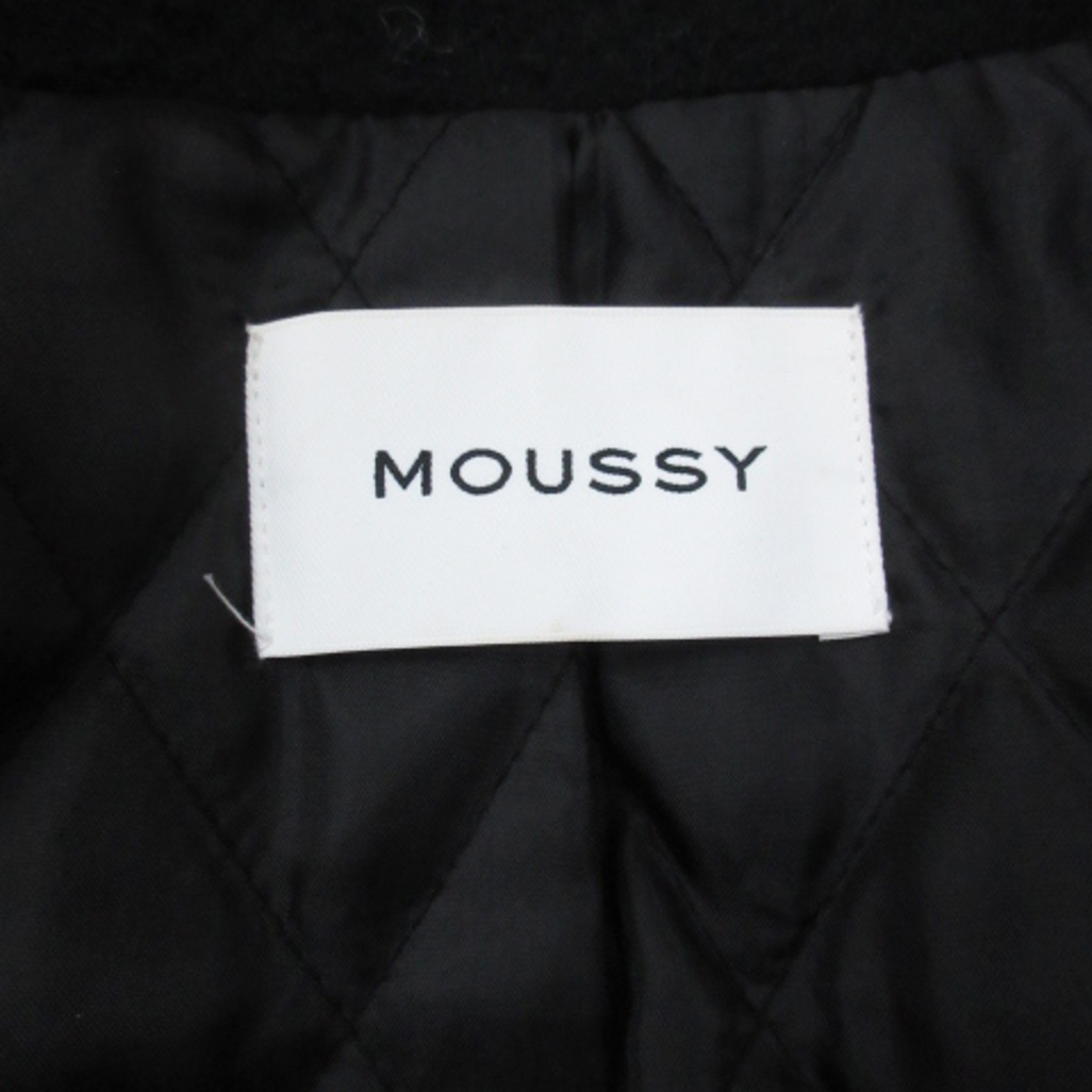 moussy(マウジー)のマウジー チェスターコート ロング丈 ダブルボタン ウール混 2 黒 ブラック レディースのジャケット/アウター(その他)の商品写真