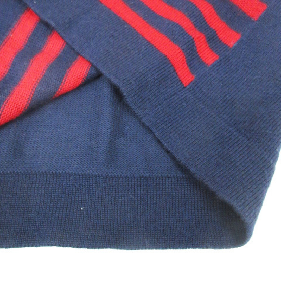 MARC BY MARC JACOBS(マークバイマークジェイコブス)のマークバイマークジェイコブス ニット カットソー 長袖 ボーダー柄 XS 紺 赤 レディースのトップス(ニット/セーター)の商品写真
