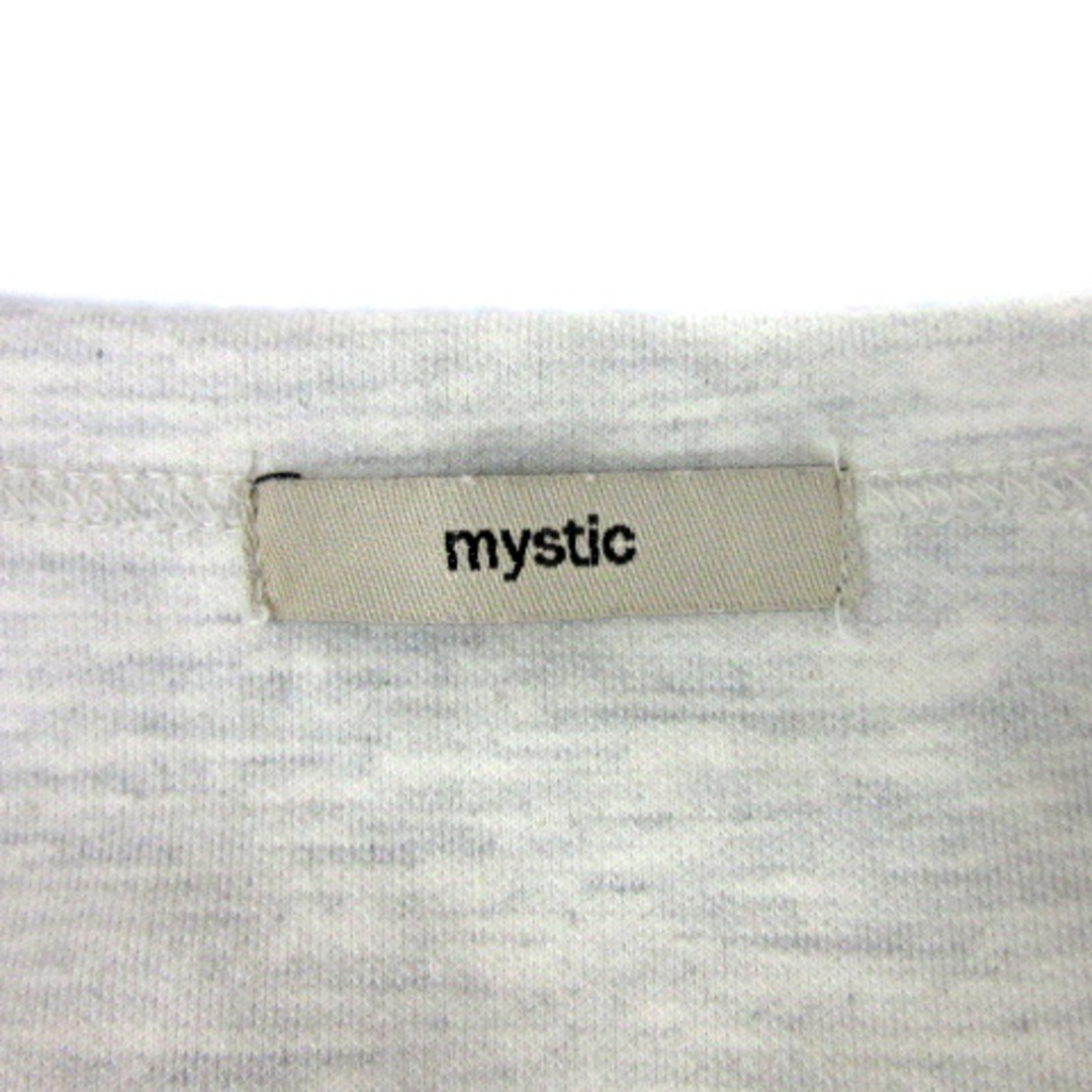 mystic(ミスティック)のミスティック カットソー 長袖 スリットネック ショート丈 1 オフホワイト レディースのトップス(カットソー(長袖/七分))の商品写真