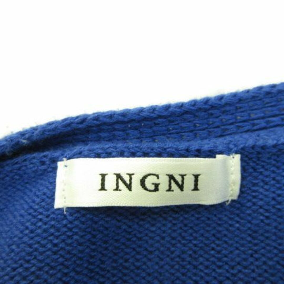 INGNI(イング)のイング INGNI ニットカーディガン 長袖 青 M *A101 レディースのトップス(カーディガン)の商品写真