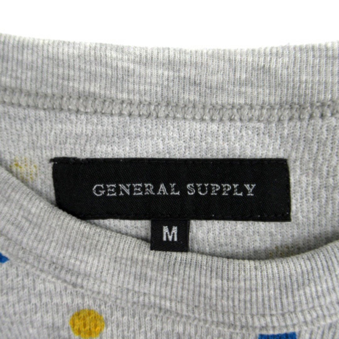 ジェネラルサプライ Tシャツ カットソー ドット柄 M マルチカラー グレー メンズのトップス(Tシャツ/カットソー(半袖/袖なし))の商品写真