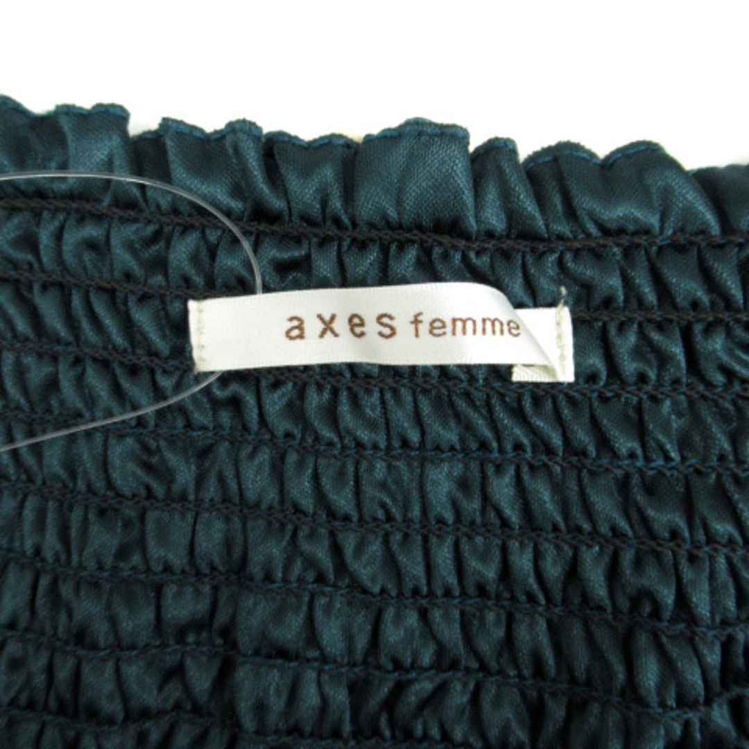 axes femme(アクシーズファム)のアクシーズファム キャミソールチュニック 総柄 刺繍 M ブルーグリーン レディースのトップス(チュニック)の商品写真
