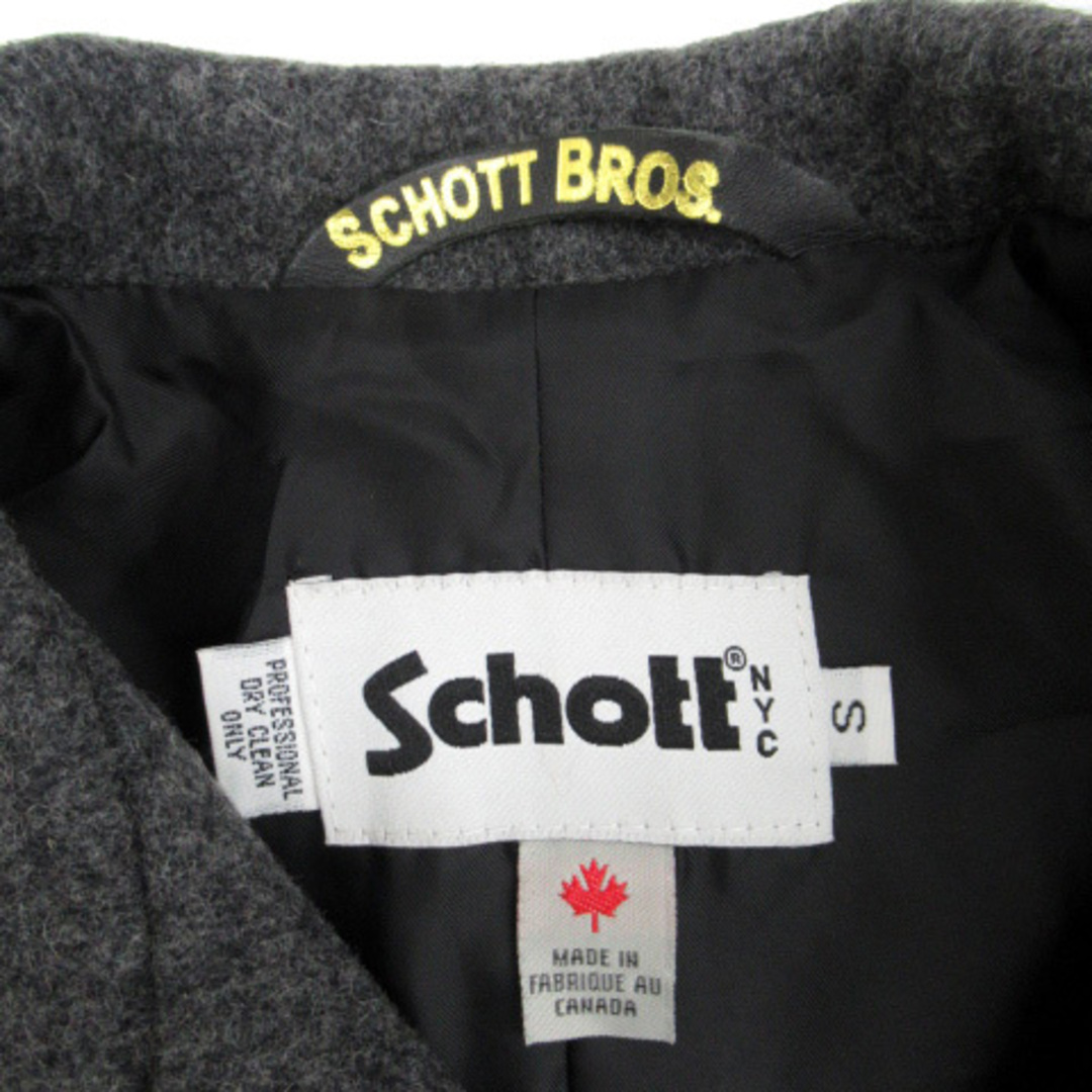 schott(ショット)のショット SCHOTT Pコート ピーコート ショート丈 ウール S グレー レディースのジャケット/アウター(ピーコート)の商品写真