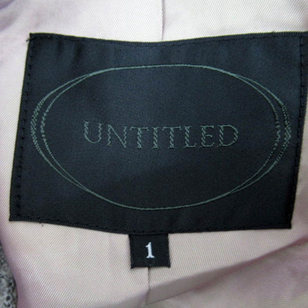 UNTITLED(アンタイトル)のアンタイトル Pコート ピーコート ショート丈 ダウン ウール混 1 グレー レディースのジャケット/アウター(ダウンジャケット)の商品写真