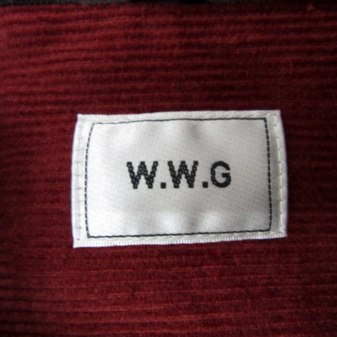 WHO'S WHO gallery(フーズフーギャラリー)のフーズフーギャラリー W.W.G コーデュロイシャツ 長袖 F ワインレッド メンズのトップス(シャツ)の商品写真