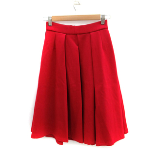 ココディール(COCO DEAL)のココディール COCO DEAL プリーツスカート ミモレ丈 2 赤 レッド(ひざ丈スカート)