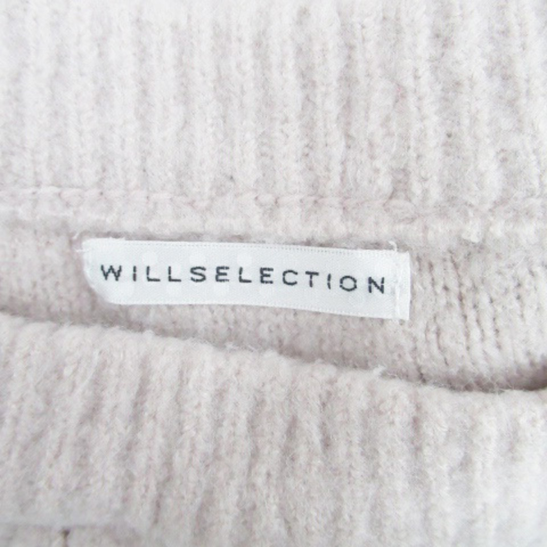 WILLSELECTION(ウィルセレクション)のウィルセレクション ニット セーター ラウンドネック ケーブル編み M ピンク レディースのトップス(ニット/セーター)の商品写真