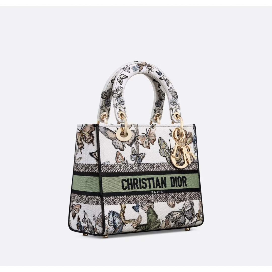 Christian Dior(クリスチャンディオール)の新品 定価72万 ディオール LADY D-LITE ミディアムバッグ 蝶々 レディースのバッグ(ハンドバッグ)の商品写真