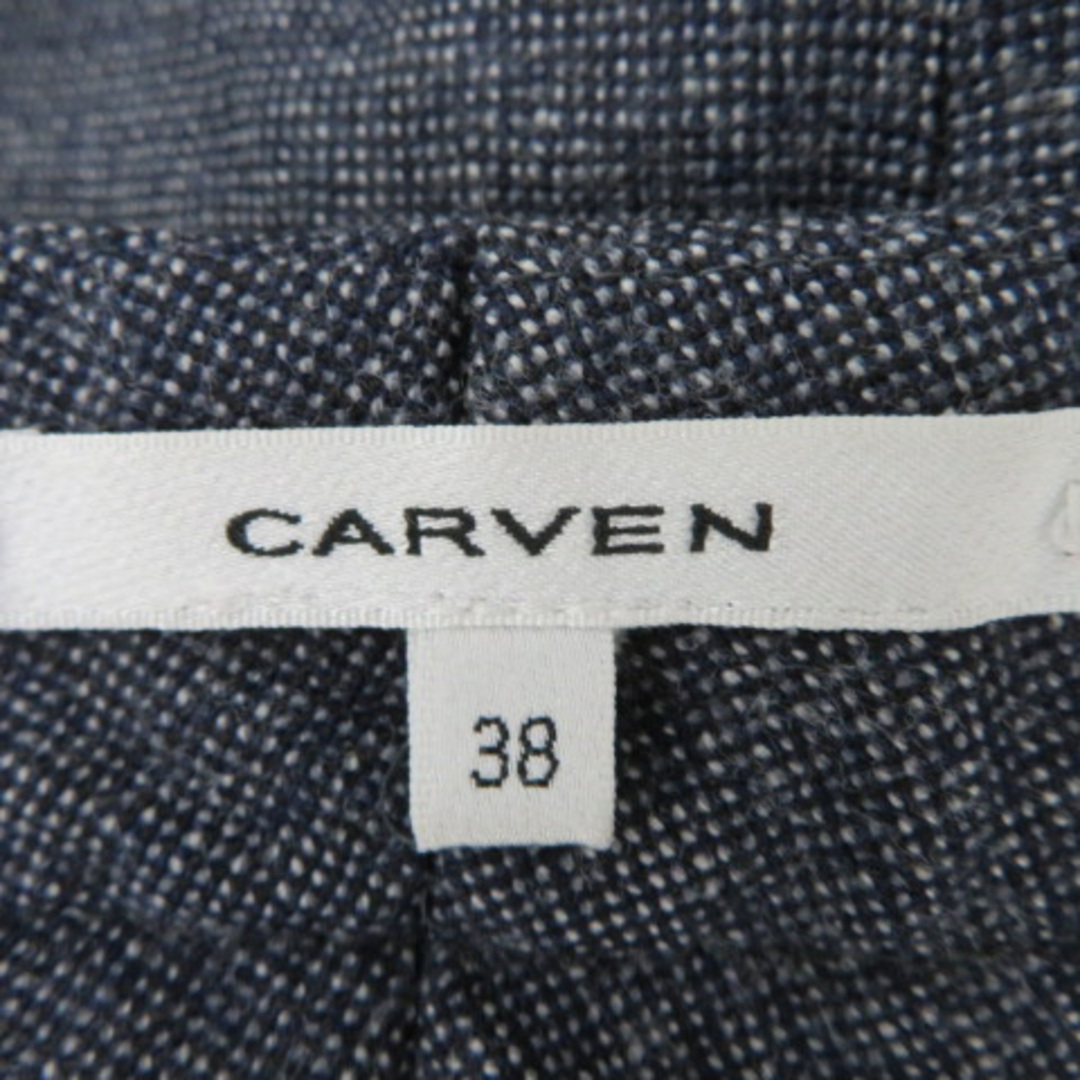 CARVEN(カルヴェン)のカルヴェン テーパードパンツ アンクル丈 無地 ウール 38 紺 ネイビー レディースのパンツ(その他)の商品写真