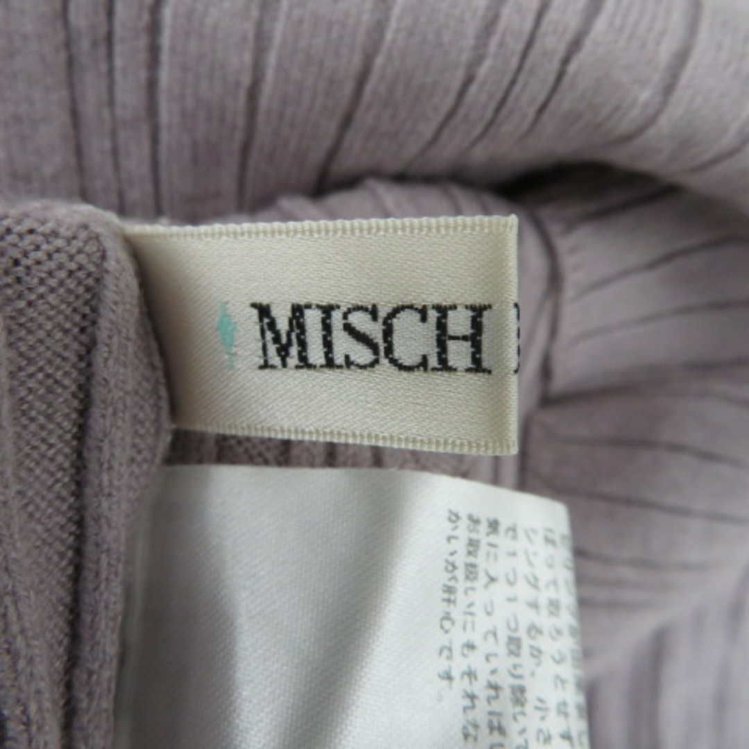 MISCH MASCH(ミッシュマッシュ)のミッシュマッシュ リブニット カットソー 長袖 ラウンドネック バックリボン レディースのトップス(ニット/セーター)の商品写真