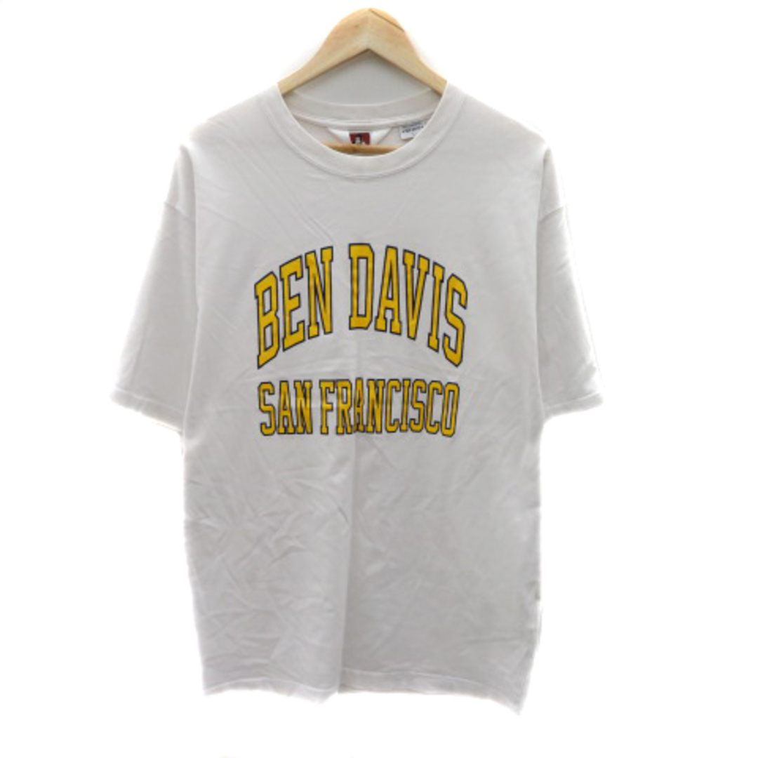 BEN DAVIS(ベンデイビス)のベンデイビス Tシャツ カットソー 五分袖 ラウンドネック プリント L 白 メンズのトップス(Tシャツ/カットソー(半袖/袖なし))の商品写真