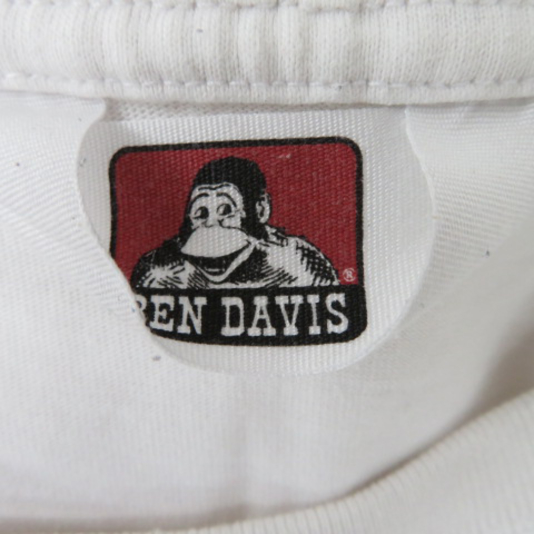 BEN DAVIS(ベンデイビス)のベンデイビス Tシャツ カットソー 五分袖 ラウンドネック プリント L 白 メンズのトップス(Tシャツ/カットソー(半袖/袖なし))の商品写真