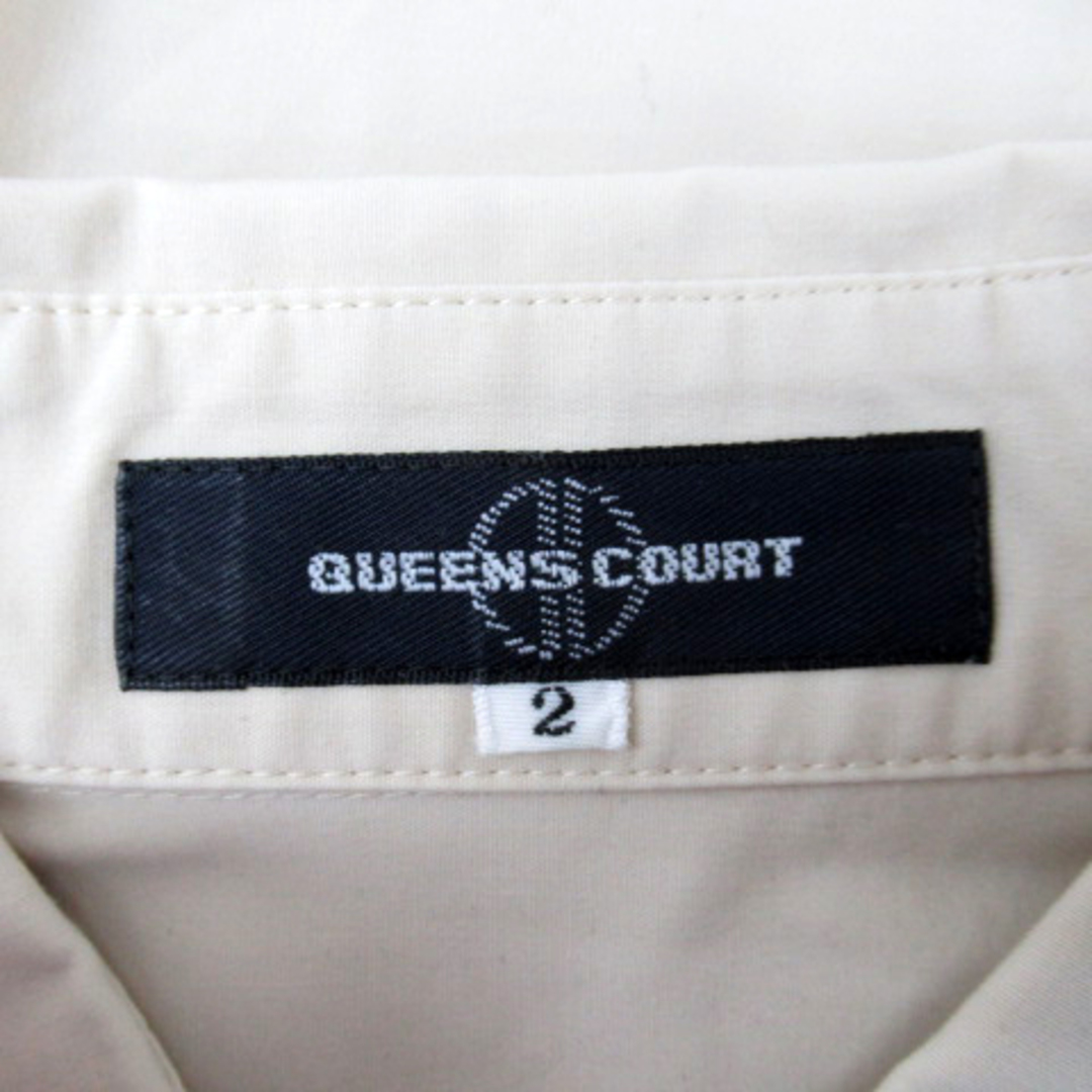 QUEENS COURT(クイーンズコート)のクイーンズコート シャツ ブラウス 長袖 無地 2 ベージュ /SY1 レディースのトップス(シャツ/ブラウス(長袖/七分))の商品写真