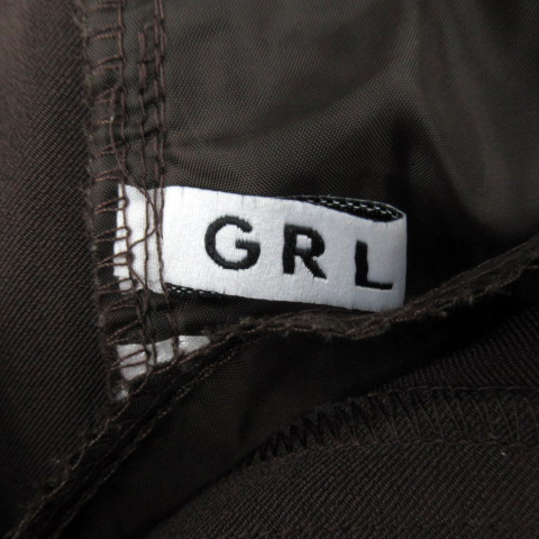 GRL(グレイル)のグレイル スラックスパンツ ストレートパンツ ロング丈 S ダークブラウン レディースのパンツ(その他)の商品写真