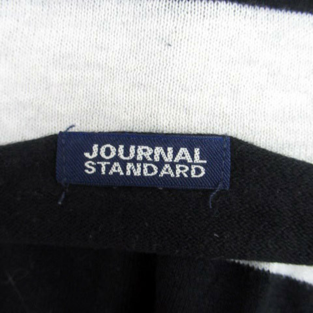 JOURNAL STANDARD(ジャーナルスタンダード)のジャーナルスタンダード ニット カットソー ボーダー柄 オフホワイト 黒 レディースのトップス(ニット/セーター)の商品写真