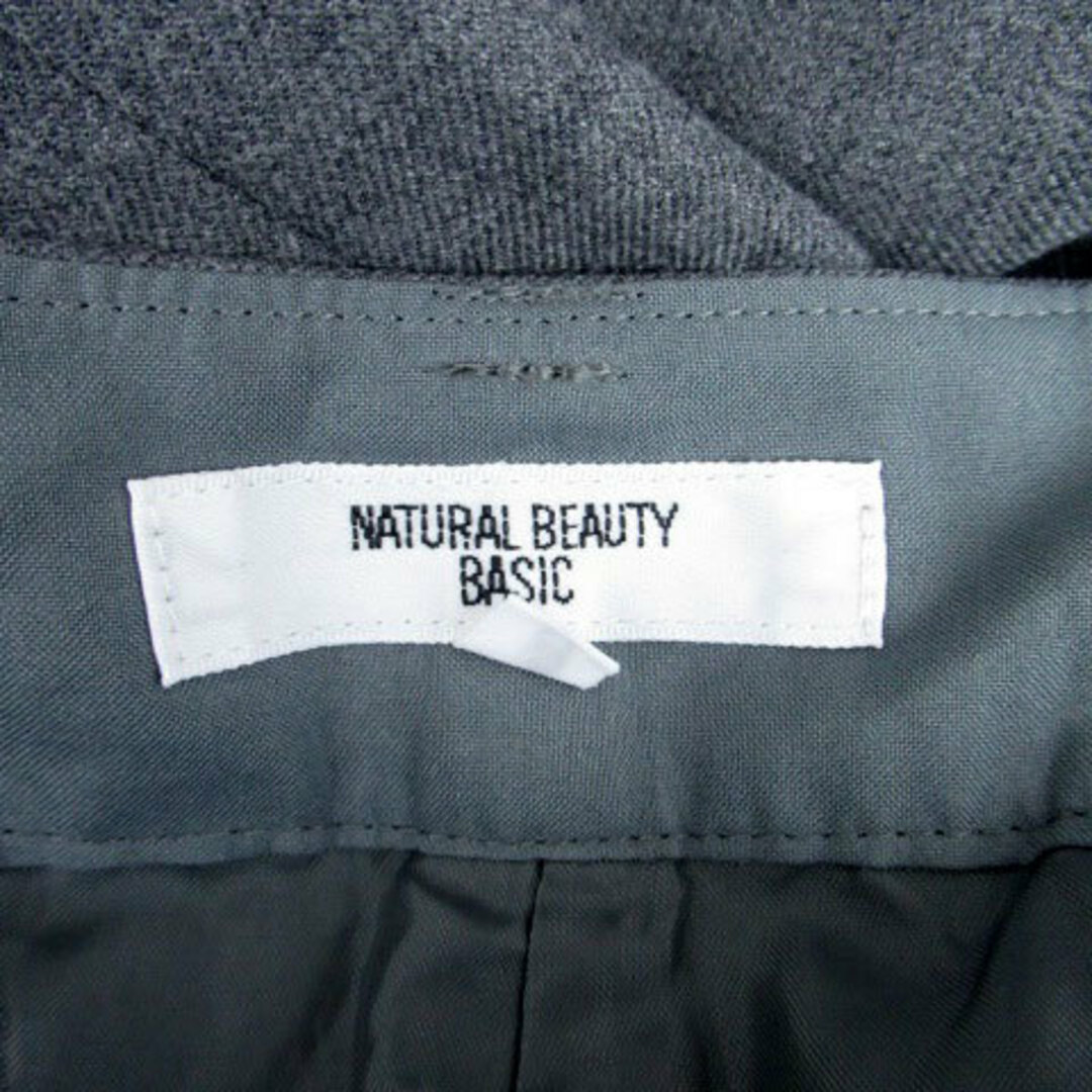 NATURAL BEAUTY BASIC(ナチュラルビューティーベーシック)のナチュラルビューティーベーシック ワイドパンツ アンクル丈 ウール M グレー レディースのパンツ(その他)の商品写真