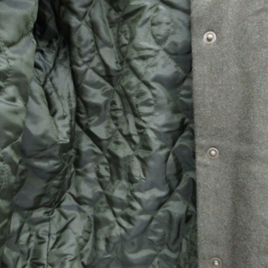 Spick & Span(スピックアンドスパン)のスピック&スパン 中綿ブルゾンジャケット ミドル丈 ウール 36 カーキ レディースのジャケット/アウター(ブルゾン)の商品写真