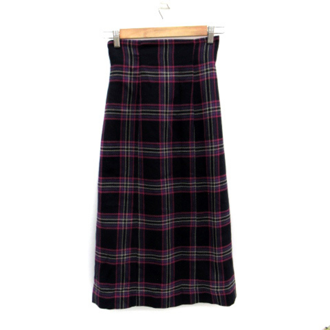 SNIDEL(スナイデル)のスナイデル snidel フレアスカート チェック柄 F マルチカラー 紺 レディースのスカート(ロングスカート)の商品写真