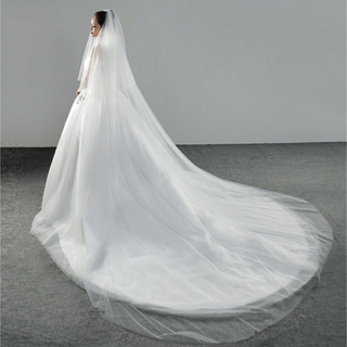 ロング ベール（3メートル）ホワイト 結婚式 白 ウェディング (ウェディングドレス)