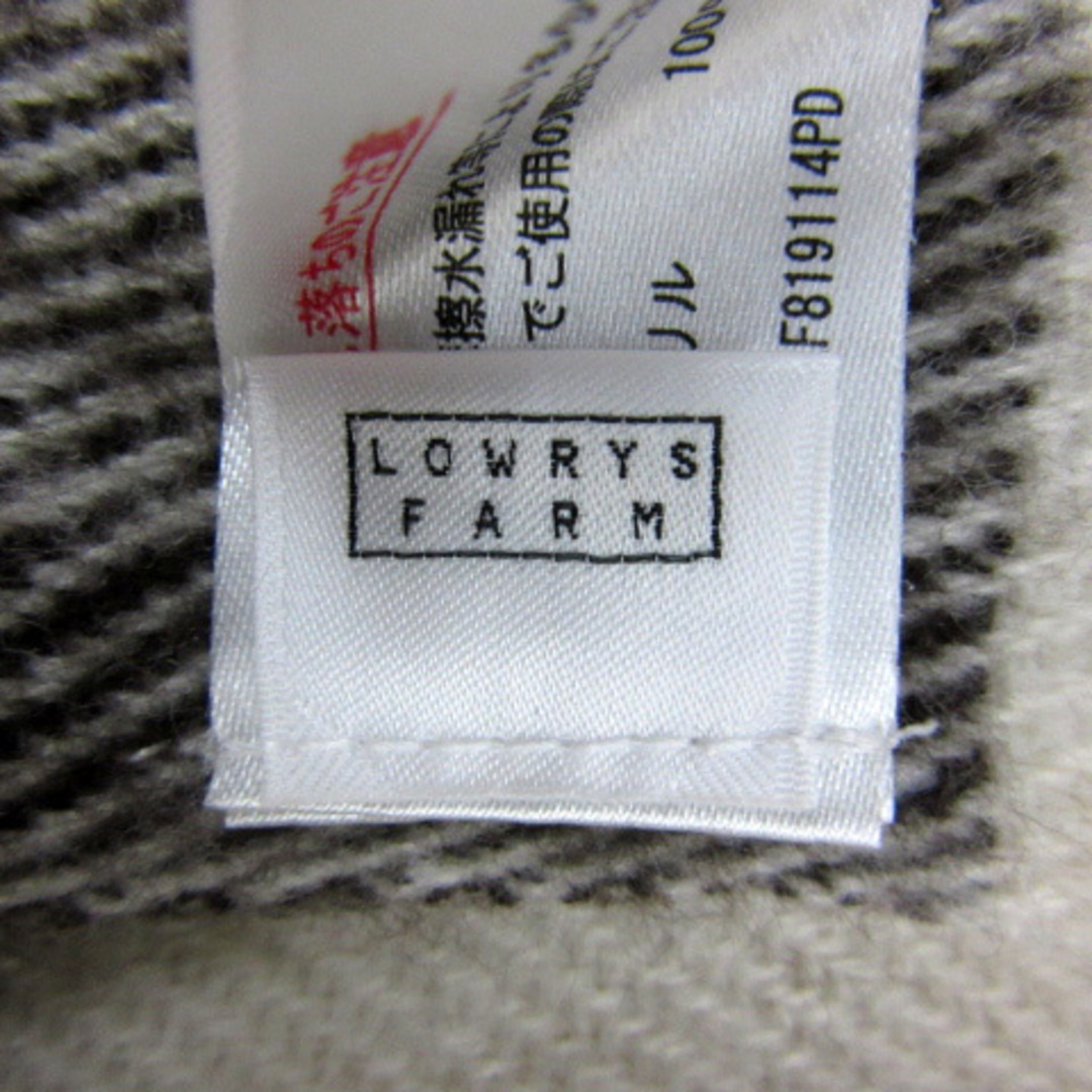 LOWRYS FARM(ローリーズファーム)のローリーズファーム マフラー ストール チェック柄 フリンジ オフホワイト レディースのファッション小物(マフラー/ショール)の商品写真
