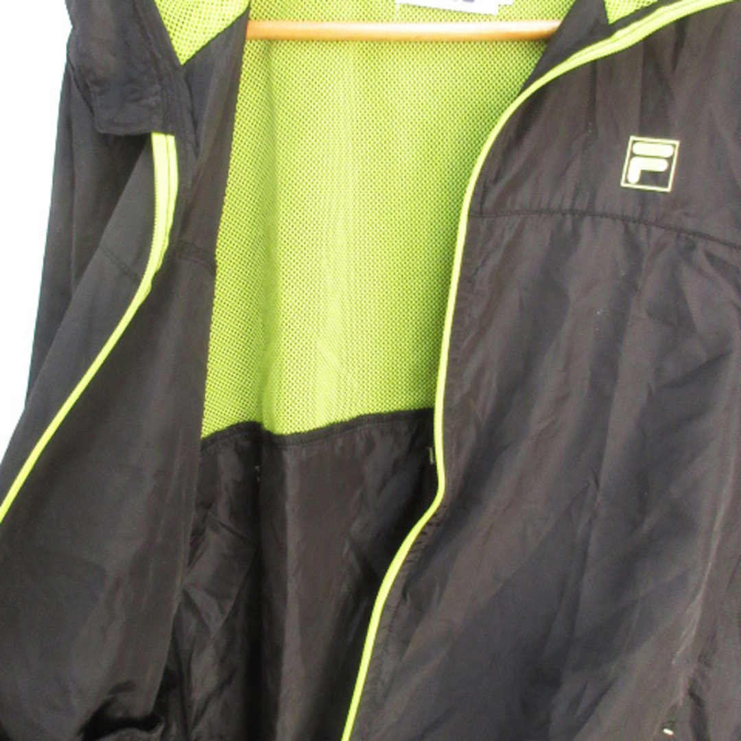 FILA(フィラ)のフィラ ジャケット パーカー ミドル丈 スタンドカラー ロゴ M 黒 黄色 メンズのトップス(パーカー)の商品写真
