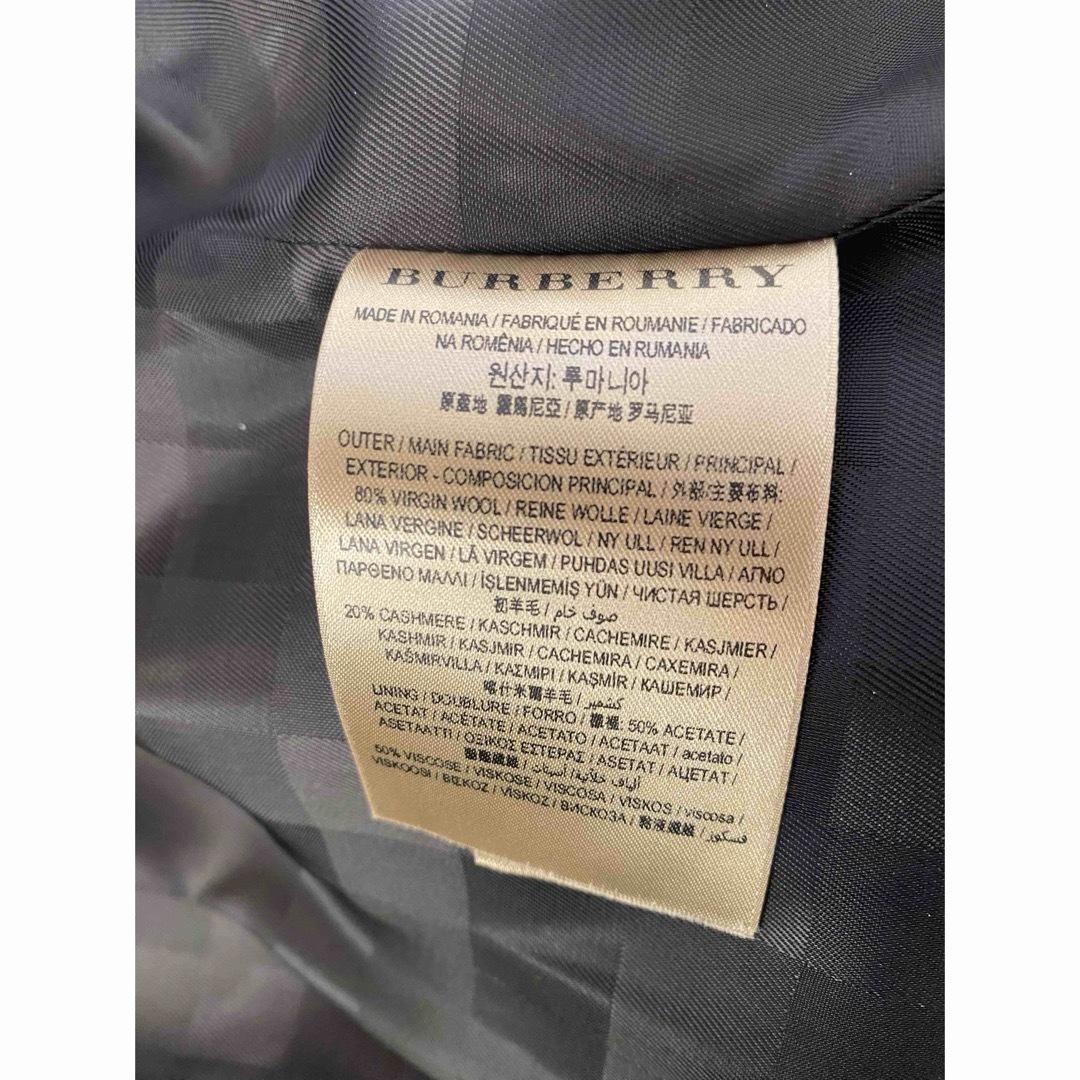 BURBERRY(バーバリー)の美品 バーバリー コート カシミヤ トレンチコート 黒 レディースのジャケット/アウター(チェスターコート)の商品写真
