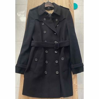 バーバリー(BURBERRY)の美品 バーバリー コート カシミヤ トレンチコート 黒(チェスターコート)