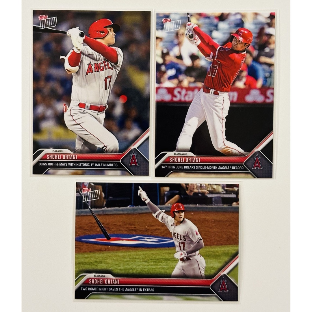 【送料込】 Topps now MLB 大谷翔平 カード 3枚セット エンタメ/ホビーのトレーディングカード(シングルカード)の商品写真