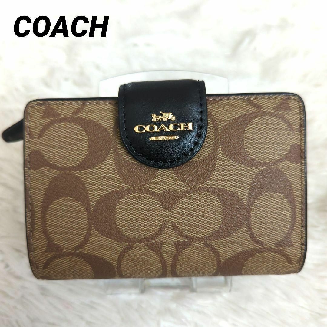 COACH(コーチ)の新品未使用  コーチ 二つ折り財布 cc柄 レディースのファッション小物(財布)の商品写真