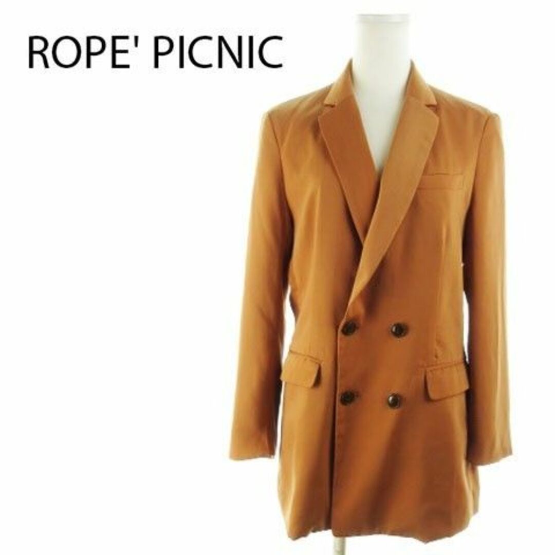 Rope' Picnic(ロペピクニック)のロペピクニック テーパードジャケット 薄手 40 茶 20325AH14A レディースのジャケット/アウター(テーラードジャケット)の商品写真