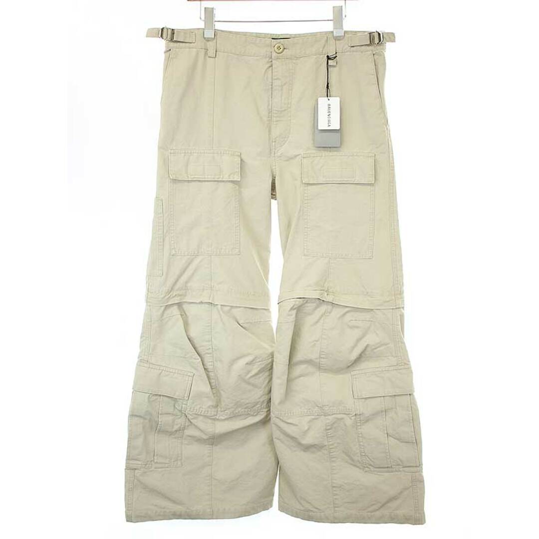 Balenciaga(バレンシアガ)のBALENCIAGA バレンシアガ 23AW FLARED CARGO PANTS フレアカーゴロングパンツ 768810 TKP27 ベージュ L メンズのパンツ(ワークパンツ/カーゴパンツ)の商品写真