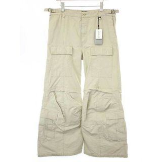 バレンシアガ(Balenciaga)のBALENCIAGA バレンシアガ 23AW FLARED CARGO PANTS フレアカーゴロングパンツ 768810 TKP27 ベージュ L(ワークパンツ/カーゴパンツ)