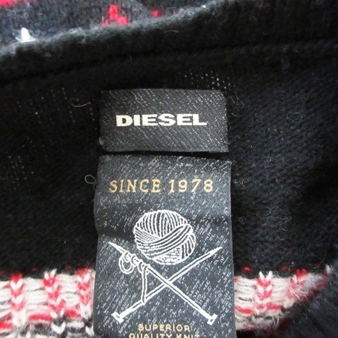 DIESEL(ディーゼル)のディーゼル ニット セーター 長袖 ウール アーガイル M 黒 トップス レディースのトップス(ニット/セーター)の商品写真