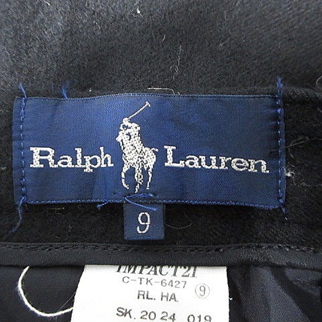 Ralph Lauren(ラルフローレン)のラルフローレン ラップスカート 台形 ひざ丈 ウール 厚手 9 黒 ボトムス レディースのスカート(ひざ丈スカート)の商品写真