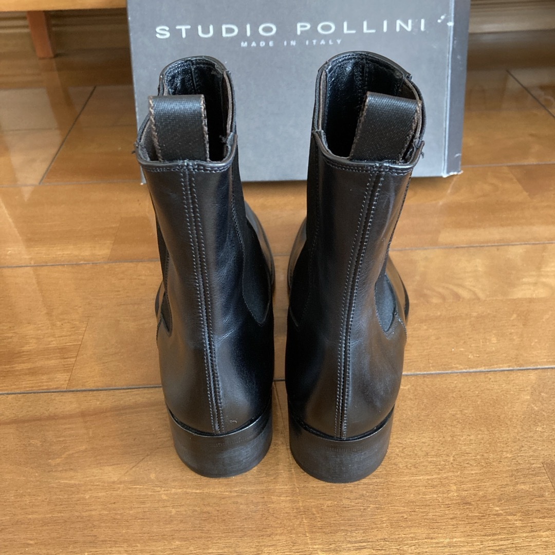 ポリーニ　レディース　黒　ショートブーツ レディースの靴/シューズ(ブーツ)の商品写真